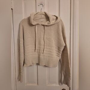 Aeropostale Cream Hooded Sweater